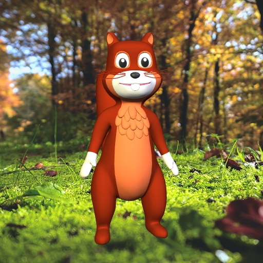web AR XR+ Animated squirrel