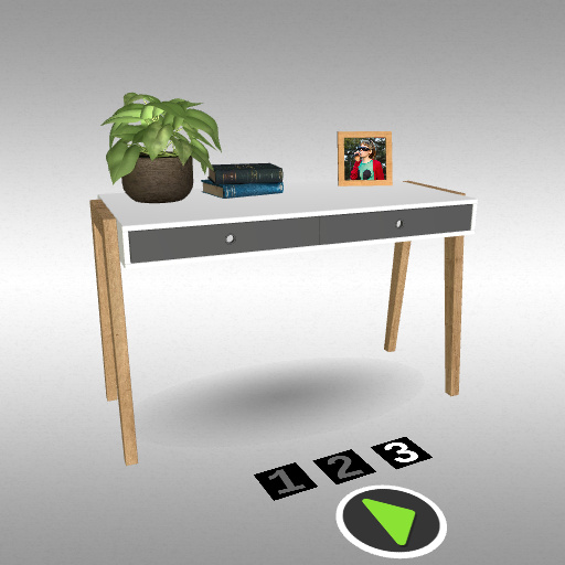 web AR XR+ Build a desk in 3 steps