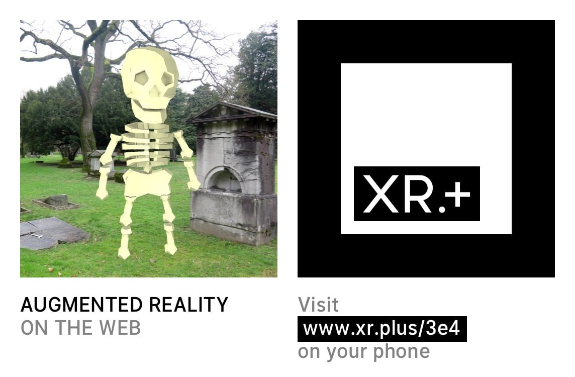 webAR interactive skeleton